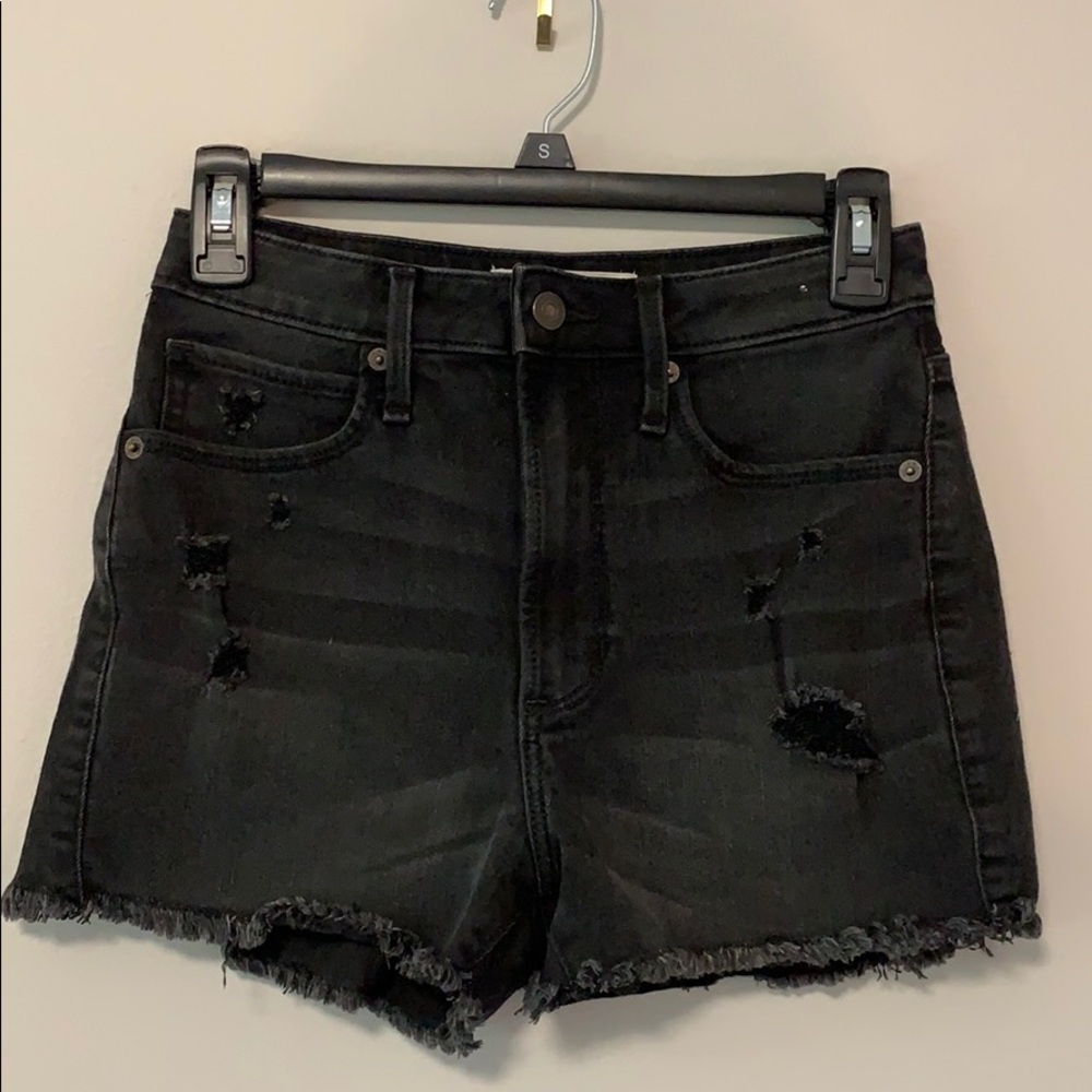 Abercrombie & Fitch Black High-Waisted Shorts